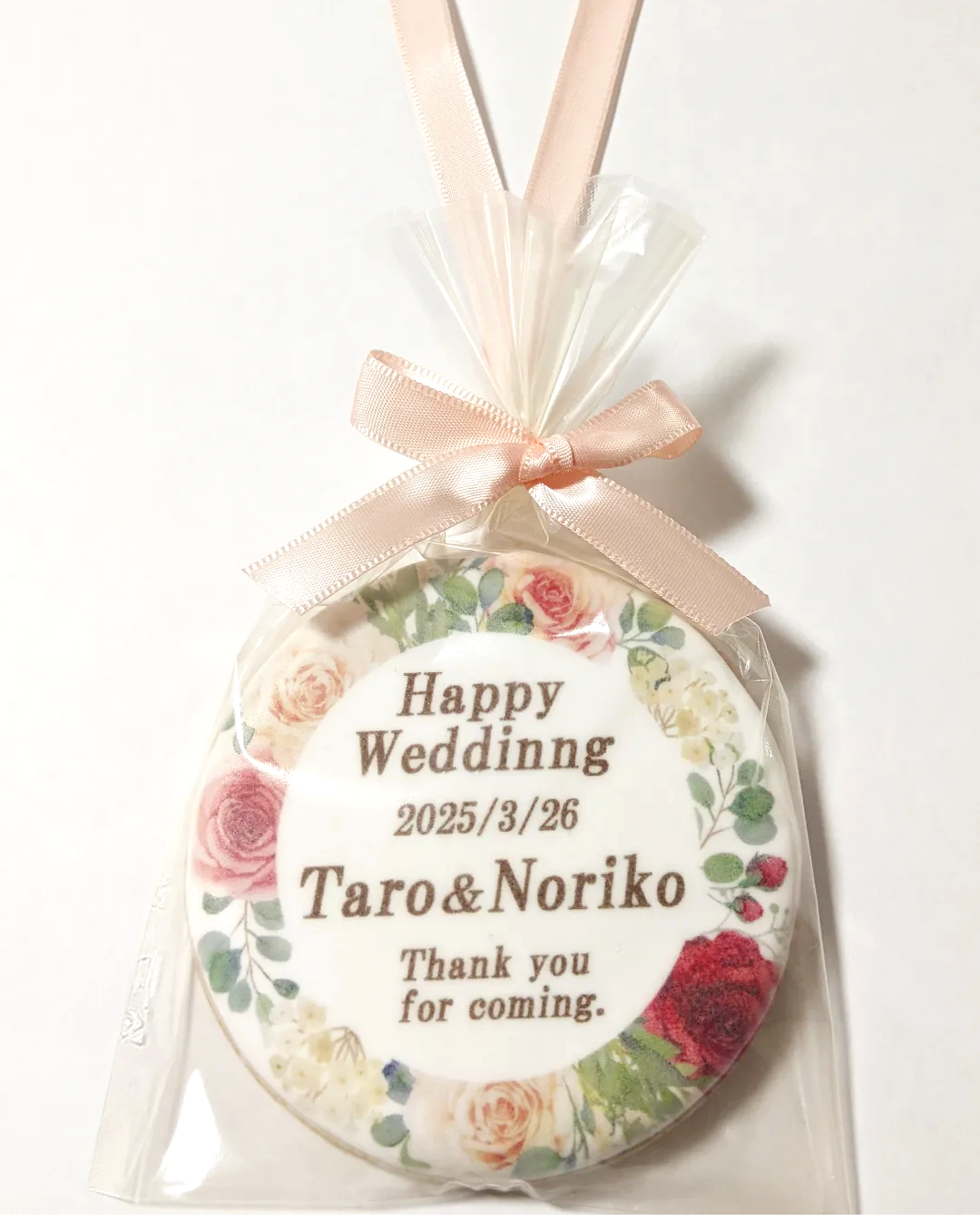 【プチギフト】ウェディングメダルクッキー(花２)｜結婚式・二次会におすすめ
