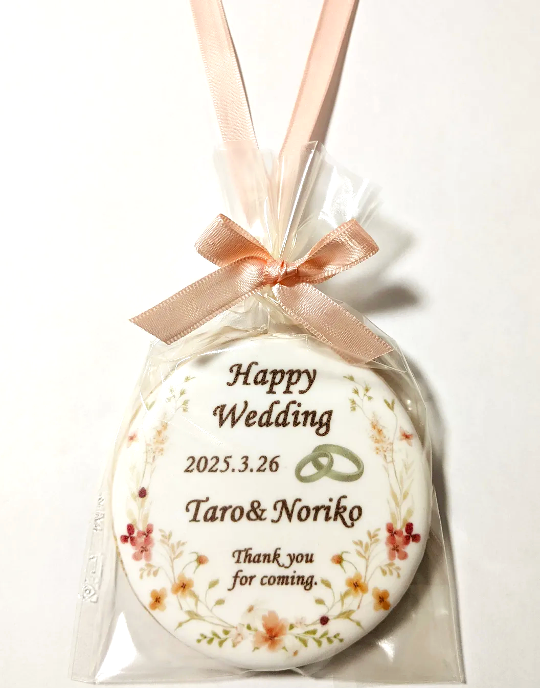 【プチギフト】ウェディングメダルクッキー(花4)｜結婚式・二次会におすすめ