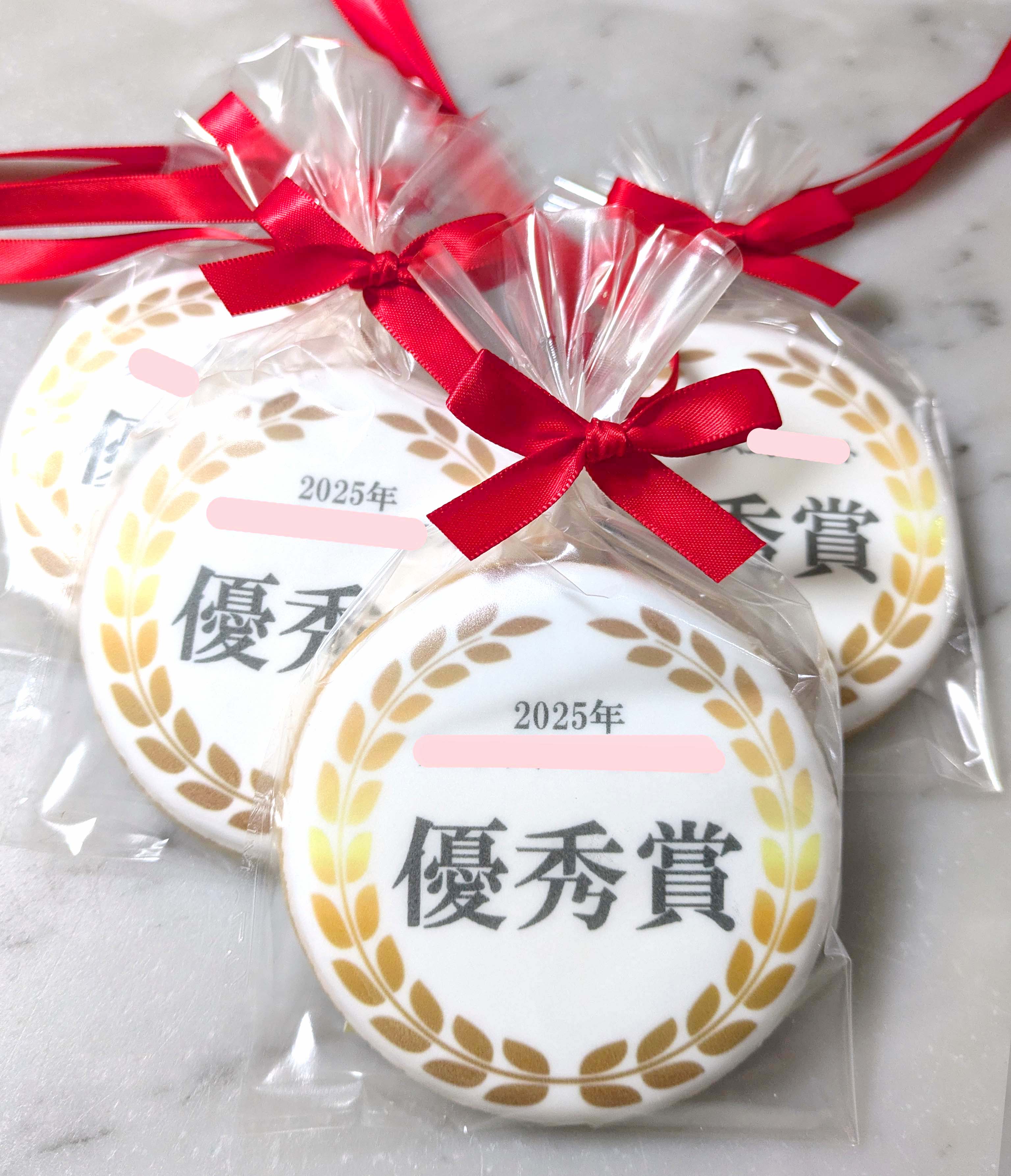 表彰フレーム　優秀賞メダルクッキー｜スポーツ大会・社内表彰・イベントに最適な贈り物｜名入れ可能