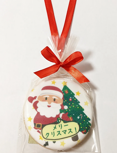 メリークリスマス　サンタとツリー　メダルクッキー(保育園・幼稚園・小学校・子供会などのクリスマス会に）